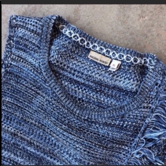 Horses Blue Fringe Sweater Dress XS - Picture 5 of 8